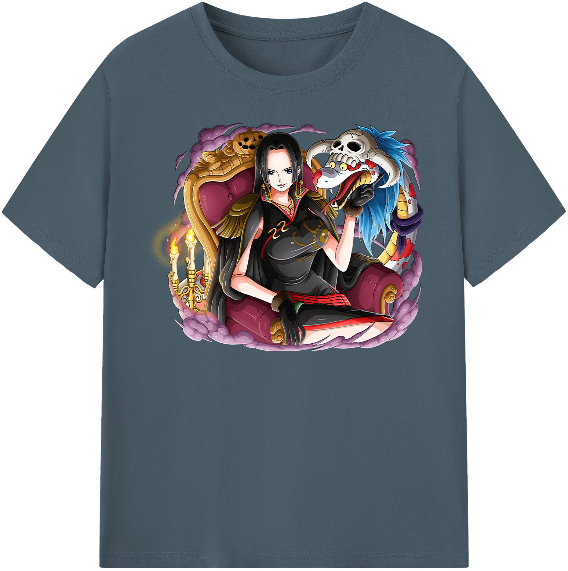 ワンピース ボア・ハンコック ONE PIECE Boa·Hancock 綿100％半袖Tシャツ（フロントプリント）